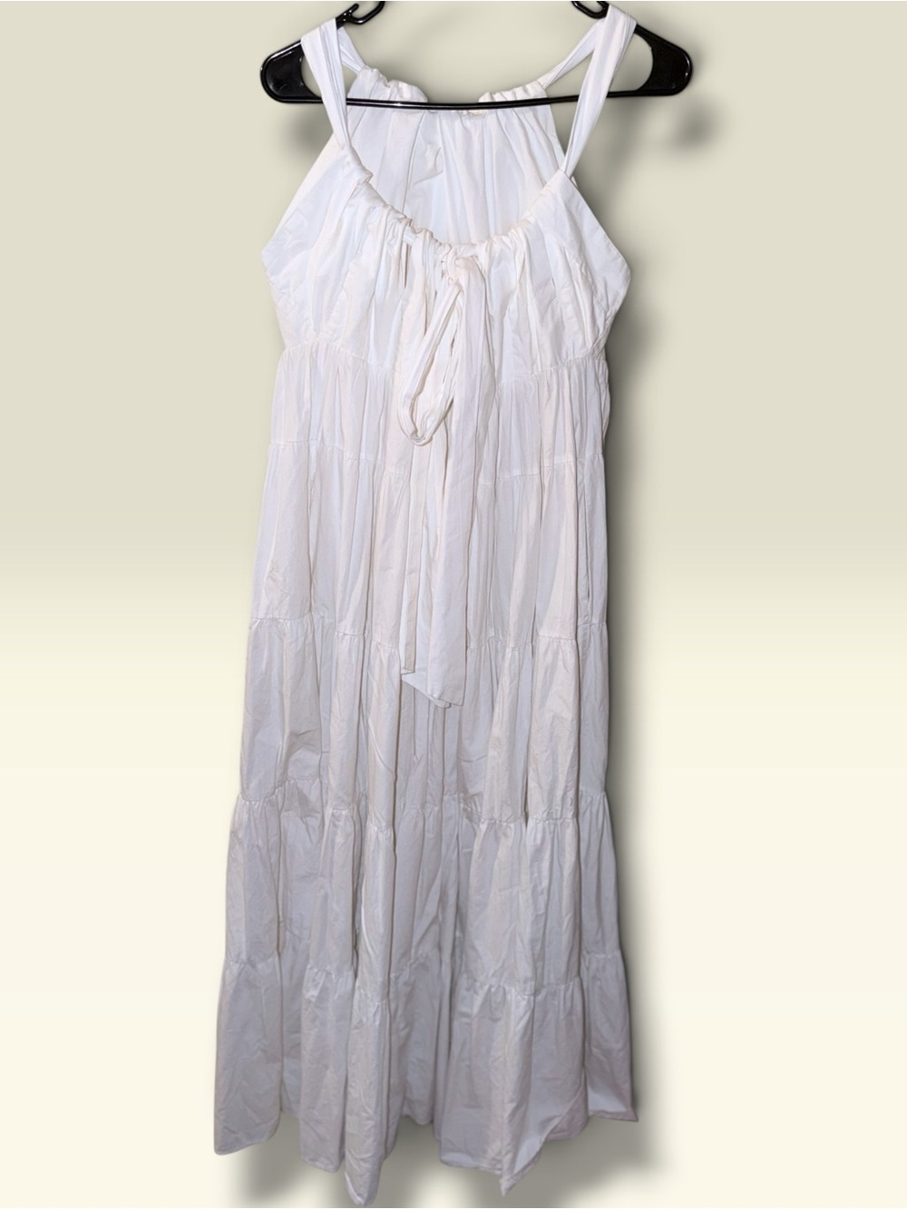 🌻ANTHROPOLGIE FOREVER THAT GIRL HALTER TIERED WHITE MAXI DRESS - Picture 7 of 12